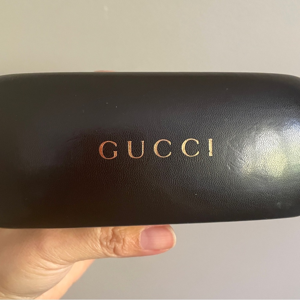 Gucci Hard Eyeglasses Sunglasses Glasses Clamshell Hinged Case - Picture 2 of 5